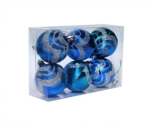 Leder Handwerk Christmas pendure ornamentos de bola, bolas de enfeites de árvore de Natal à prova