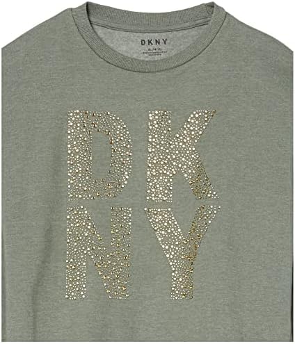 DKNY Girls 'Big Classic Pullover Hoodie Sweatshirt, Flreetes de Laurel, Pequeno