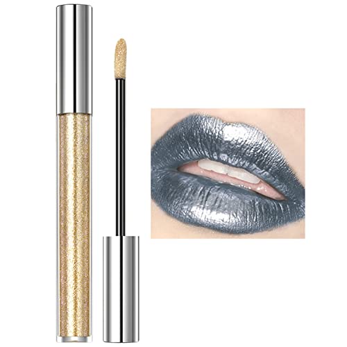 Lipstick Lip líquido Bright Lipstick Diamond Shadow Shadow Dual Propósito Maquiagem Longa e Fácil de Color