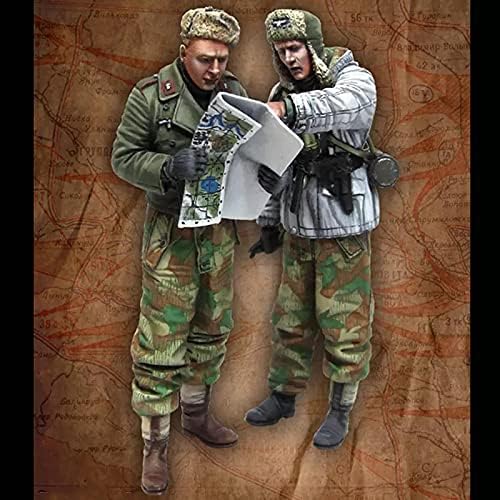 Risjc 1/35 Kit de caracteres de resina Modelo de soldado Soldier Research Mapa 209