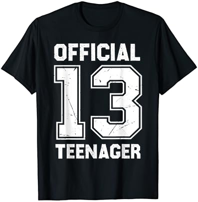 T-shirt oficial de 13 anos adolescentes meninos