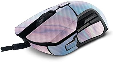 Mightyskins Fibra de carbono Compatível com a SteelSeries Rival 5 Mouse de jogos - onda pastel
