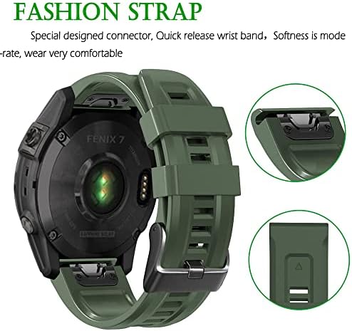 Sawidee 26 mm Silicone Redução de Silicone Relógio Strap para Garmin Fenix ​​7x 6x 5x 3hr Watch