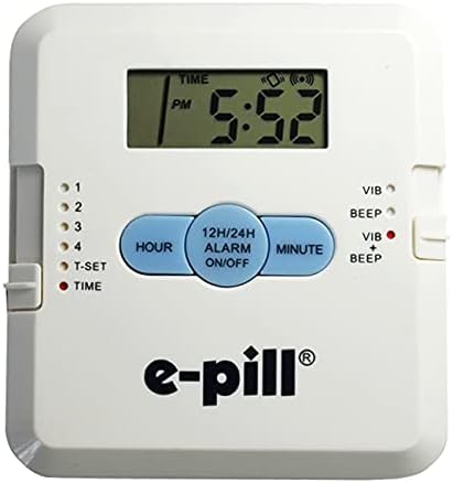 E -PILL 4 Alarme Pocket Pill Organizer e Medicine Pillbox com lembrete de comprimidos - vibra