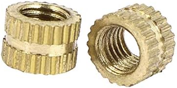 X-dree m5 x 5mm x 7,3mm cilindro de bronze inserção de rosca enrolada 200pcs (m5 x 5 mm x 7,3 mm cilindro
