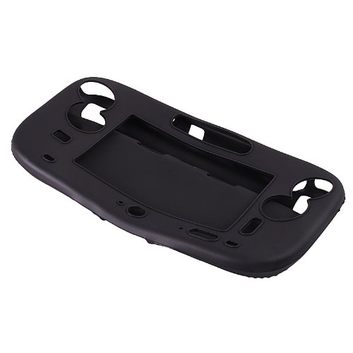 Wantmall Black Silicone Case Caso Capa Protetor de pele para Nintendo Wii U Gamepad