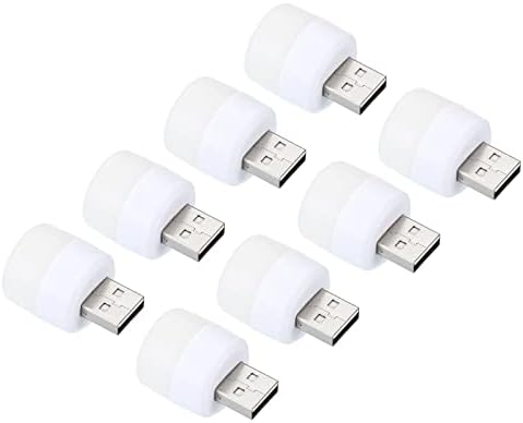 Patikil USB Night Light, 8 Pack 1W Plug-in Compact LED Bulbo Mini Usb Light Light Ambient Lighting para