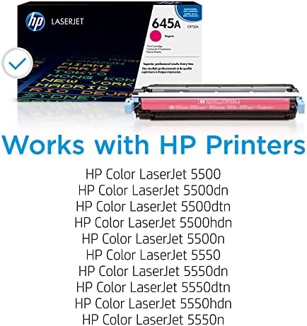 HP 645A Cartucho de toner magenta | Trabalha com HP Color LaserJet 5500, 5550 Series | C9733A