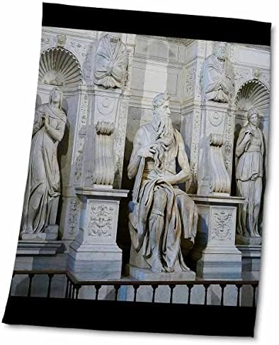 3drose Edmond Hogge Jr - Monumentos e Memoriais - Estátua de Moses em Roma - Toalhas