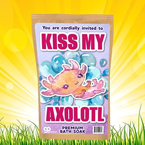 Beije meu banho de axolotl banheira - presente engraçado de mordaça para amantes de axolotl - estocando stuffers