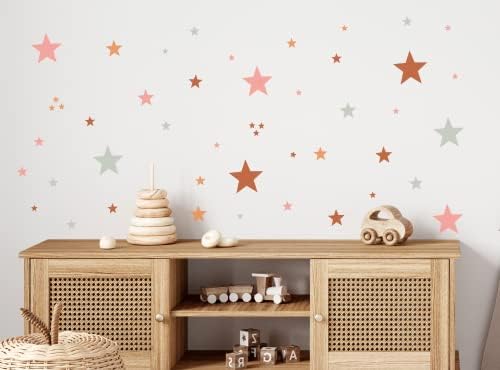 Adesivos de parede de estrela Decalques de parede de crianças estrelado Definir decoração e stick Removable Shap