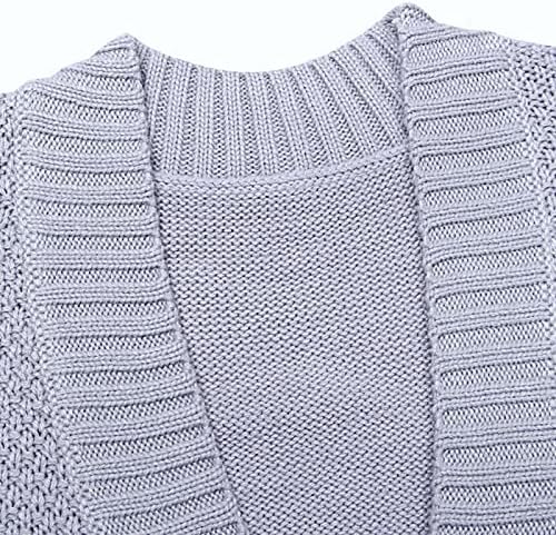 Fragarn Big suéteres para mulheres, botão feminino Cardigan Sweaters Long Open Front Sweater Cast com