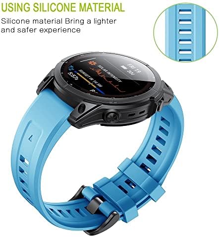 DJDLFA 22 26mm Silicone Watch Band tapas para Garmin Fenix ​​6x 6 Pro 7x 7 5 5x 3 3HR 945 Pulseira Smartwatch Pulseira rápida pulseira