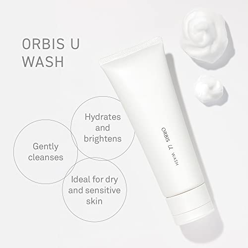 Orbis U Washings Face | Cleanser facial suave hidratante, lavagem diária no rosto, espuma de limpeza rica,