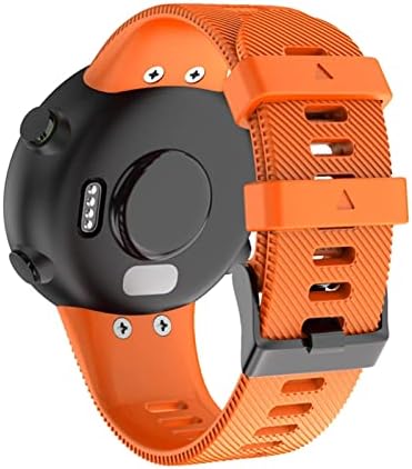 Saawee 18mm 20mm de silicone suave banda de relógio inteligente para Garmin Forerunner 45 Watch