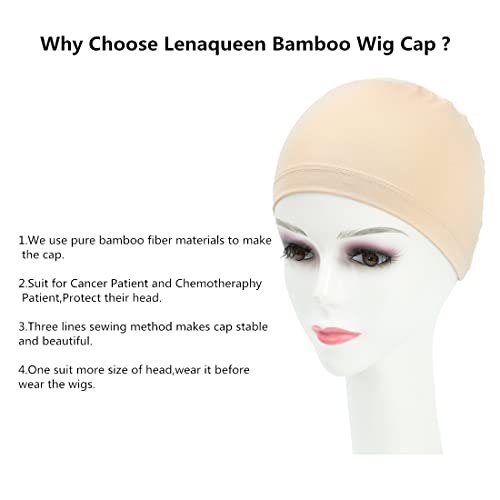 Lenaqueen Cancer Headwear para mulheres ajustáveis ​​Bamboo Cap quimioterapê