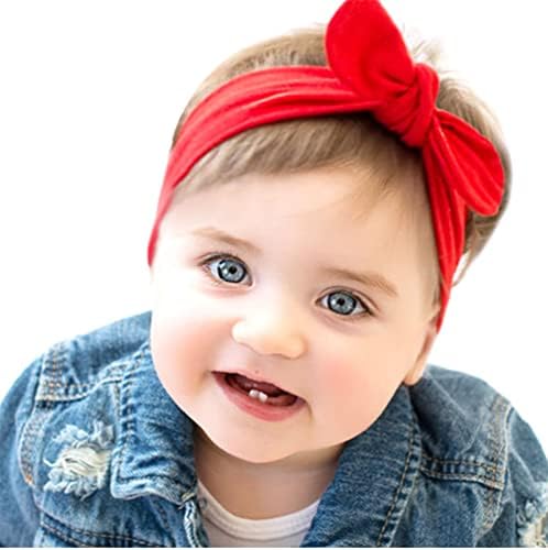 Kewl Fashion infantil infantil bandana -de -cabeceira de turbano nó de turbano Rabbit Hairband Headwear