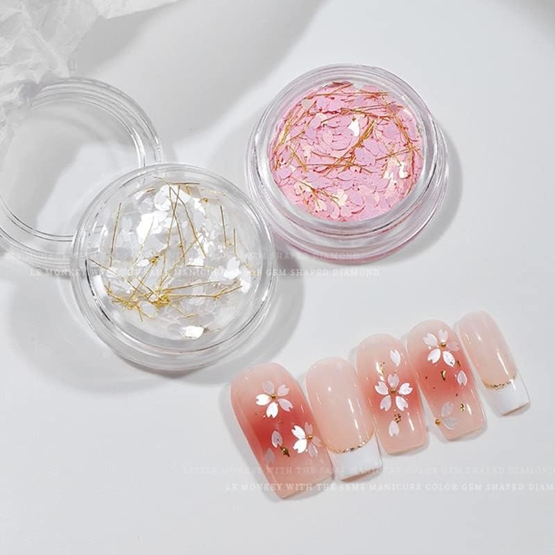 Lantejoulas de unhas mixadas sakura lantejão paillettes diy manicure lantejas brilhantes para unhas
