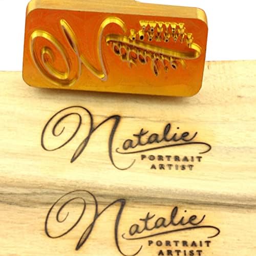 Logotipo personalizado Branding de madeira Ferro, selo de ferro personalizado de couro durável,