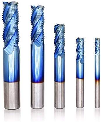 XMEIFEI PARTS Drill bit Set Spiral Milling Bit 4 Flute End Mill 4-12mm Nano Blue Coating Tungsten Carbide