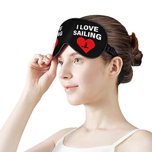 Eu amo navegar máscara de sono macia máscara ocular portátil com cinta ajustável para homens mulheres