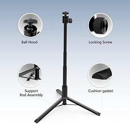 Wewatch PS201 Tripé de altura ajustável, 31 Compact Aluminum Ligy Portable Projecor Stand, Selfie