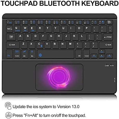 Caixa de teclado iPad Pro 11 com trackpad, teclado bluetooth sem fio destacável, capa de couro fólio inteligente,