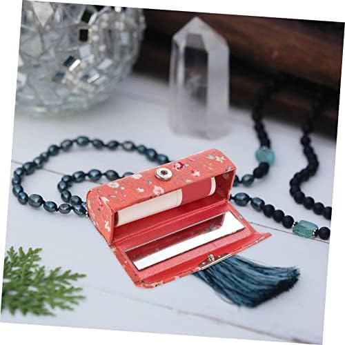 Fomiyes 4pcs Batom Box Caixa de jóias vintage para mulheres Carteira de bolso de bolso de bolso