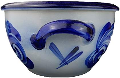 Isdd Bowl, grés de sal azul-azulados à mão, pratos azul-cinzentos, motivos tradicionais de Westerwald