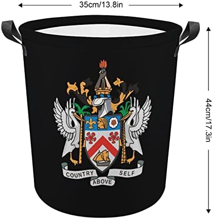Coloque os braços de Saint Kitts e Nevis Cesta de lavanderia dobrável Lavanderia Tester Laundry Bin