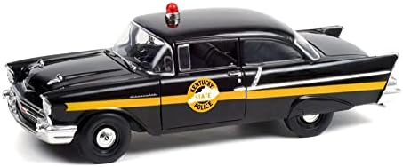 ModelToycars Diecast Car com vitrine - 1957 Chevy 150 Sedan - Polícia Estadual de Kentucky, Black