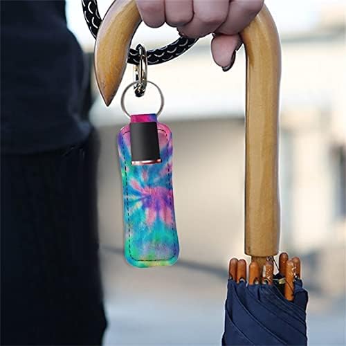 Kichain de compra de chapstick titular com clipe de metal protetor de batom elástico bolsa pequena para crianças