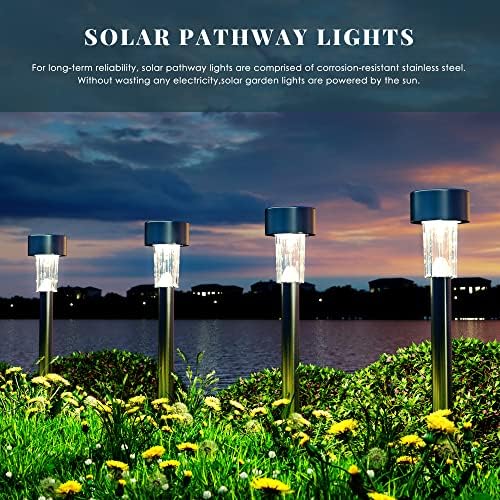 Solpex 16 Pacote de luzes solares de luzes externas, luzes solares de aço inoxidável à prova d'água