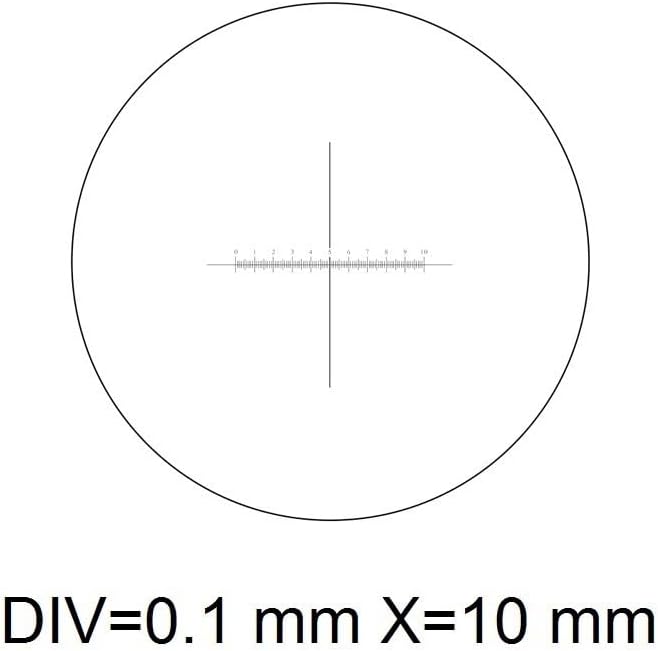Microscópio de laboratório Diâmetro de 27mm Micrômetro Escala de calibração Optical Revester cruzado