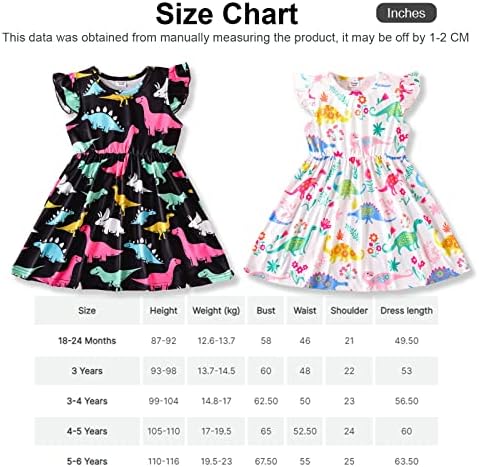 Patpat Toddler Baby Girl Dress Crianças Vestidos de Garotas Meninas Comfy Ruffle Manga Dinosaur Sandress