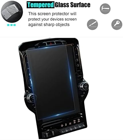 Protetor de tela fosca compatível com tela sensível ao toque Dodge Ram 12 polegadas, anti-scratch, acessórios