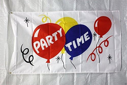 Balões da festa Bandeira de poliéster 3'x5 'Banner sinal de aniversário