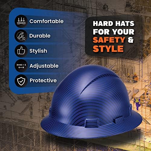 BRIM COMPLETO Ventivado OSHA Construção Hard Hard, opção de fibra de carbono, capacete de segurança