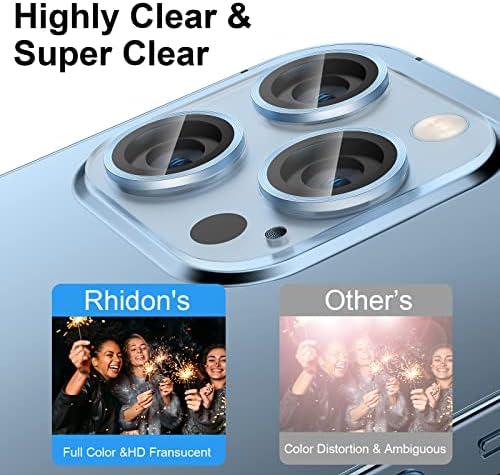 Roiton para iPhone 13 Pro Max/iPhone 13 Protector de lente de câmera Pro, 9H Temperado Glass HD Anti-arranhão