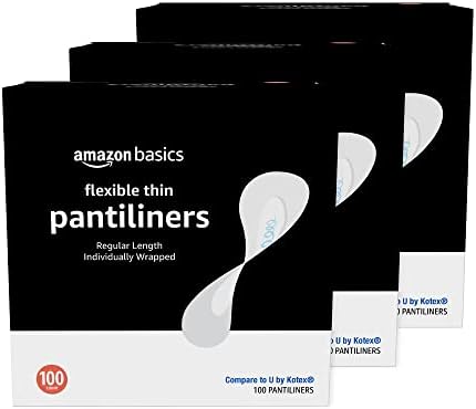 Basics Flexible Pantiliner, comprimento regular, 100 contagem, 1 pacote