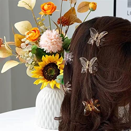 Gyixing 6 Pacote de cabelos de borboleta feminina Mini clipes de cabelo, cabelos de cabelo muito bonitos Acessórios
