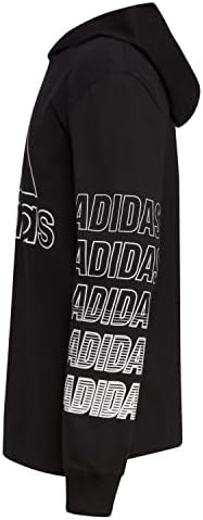 T-shirt com capuz de algodão de manga comprida dos meninos da Adidas Boys