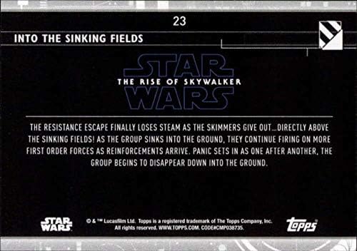2020 TOPPS Star Wars The Rise of Skywalker Série 223 nos campos de naufrágio Finn, Poe Dameron,