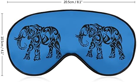 Tribal Elephant Funny Sleep Eye Máscara macia tampa dos olhos com cinta ajustável Eyeshade noturna para homens