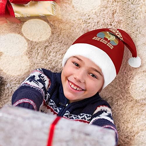 Daddy tubarão vintage hapsa de natal vintage travesso e belos chapéus de Papai Noel com borda de