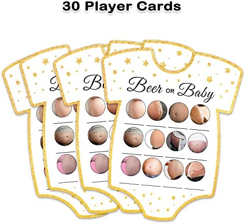 Cartões de jogo para chá de bebê, barra de cerveja em forma de cartas ou cartão de jogo de bebê para