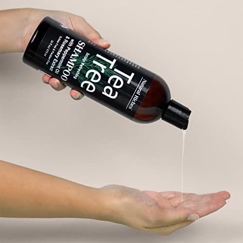 Riquezas naturais shampoo de tea árvore - xampu de óleo de chá especial lutas caspa com óleo de árvore de