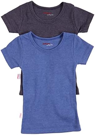 T -shirt de manga longa - 2 pacote - camiseta superior cor sólida - camisas infantis e crianças