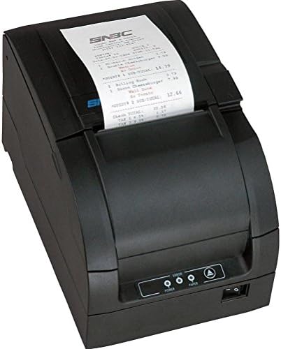 SNBC 132081 Modelo BTP-M300 Impressora de recebimento de impacto com interface USB e serial, preto, linhas