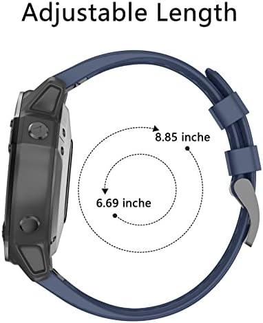 Mysnbkn Compatível com Garmin Fenix ​​5x Watch Band, 26mm de instalação fácil instalação de silicone